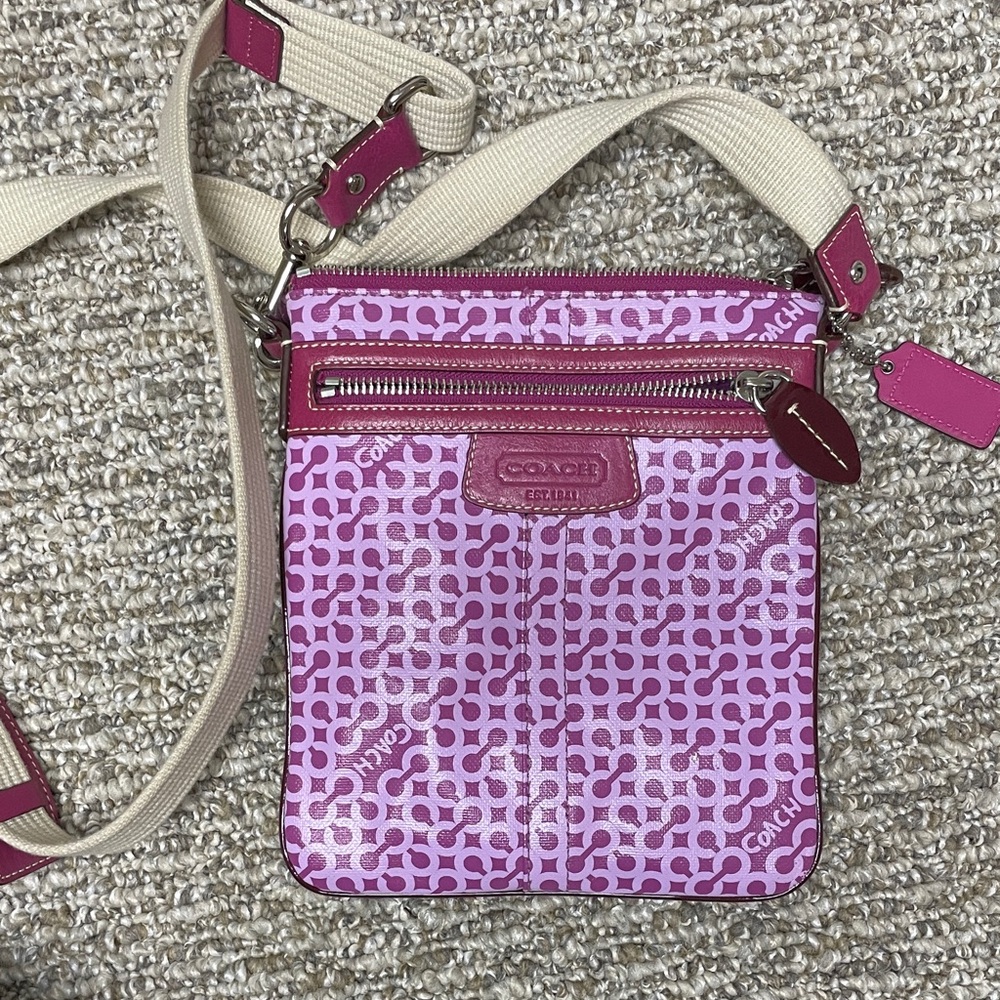 Coach Pink and Cream Crossbody Bag